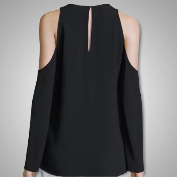 Theory Cold Shoulder Blouse size large - Picture 2 of 12